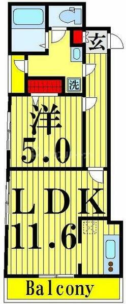 アーバハイツ扇大橋 410｜東京都足立区扇２丁目(賃貸マンション1LDK・4階・41.66㎡)の写真 その2