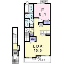 愛知県額田郡幸田町大字菱池字岩堀（賃貸アパート1LDK・2階・54.10㎡） その2