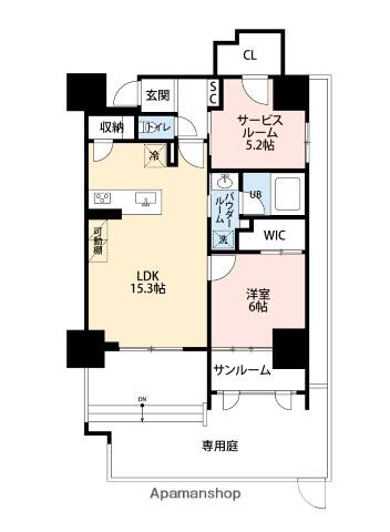 同じ建物の物件間取り写真 - ID:211046272358