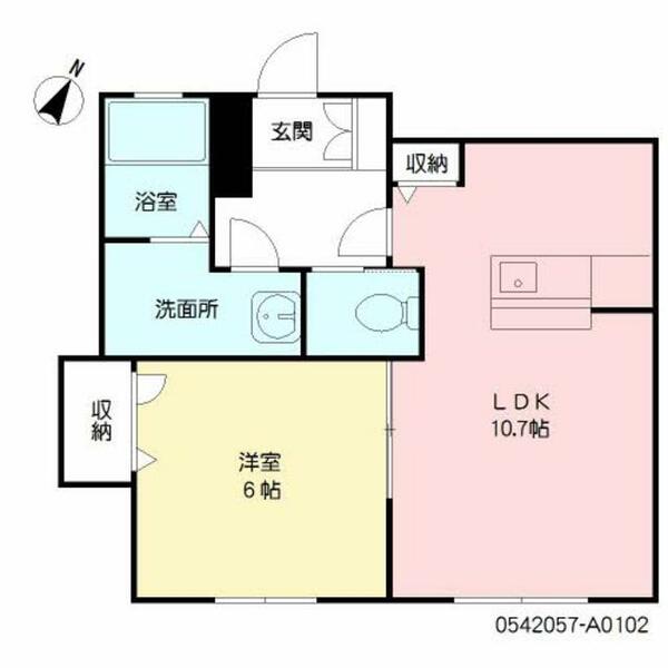 アラモアナ　　　Ａ棟 A0102｜大分県大分市新川町２丁目(賃貸アパート1LDK・1階・40.69㎡)の写真 その2