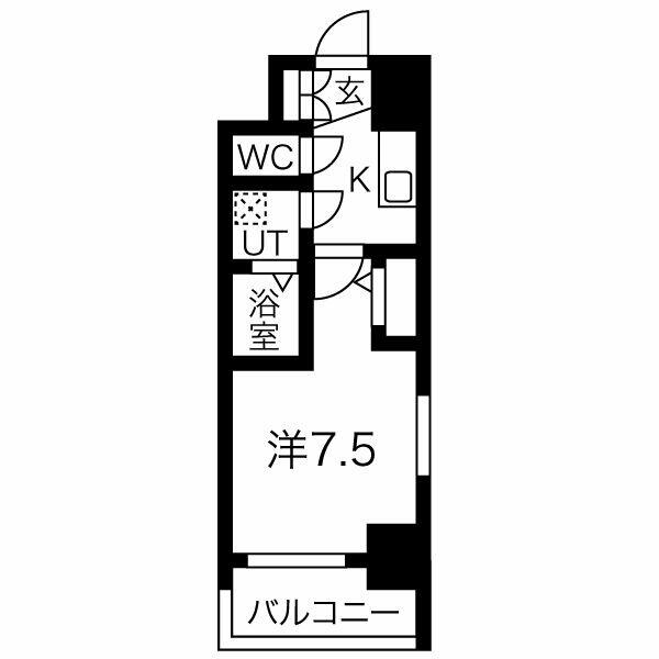 エスリード池下レスティア 403｜愛知県名古屋市千種区仲田２丁目(賃貸マンション1K・4階・25.20㎡)の写真 その2