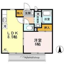 ビーライン佐藤 101 ｜ 大分県大分市大字森（賃貸アパート1LDK・1階・35.91㎡） その2