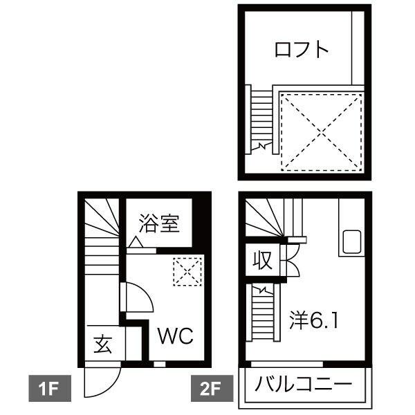 愛知県名古屋市南区白水町(賃貸アパート1SK・1階・25.20㎡)の写真 その2