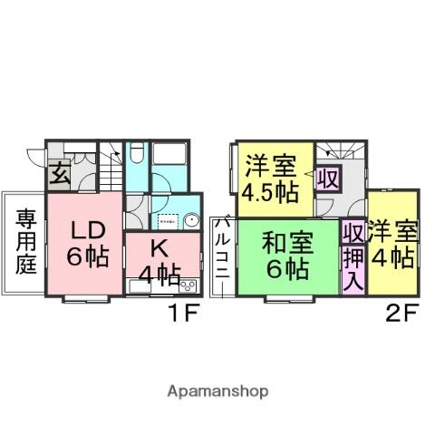 ビューパレス泉台 C2｜埼玉県上尾市泉台３丁目(賃貸テラスハウス3LDK・--・59.13㎡)の写真 その2