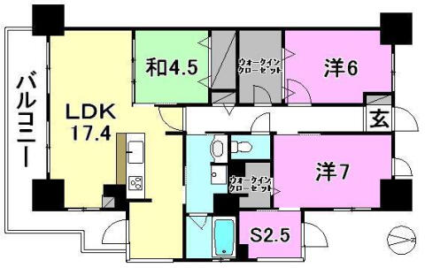 アルファスマート城北山越 907｜愛媛県松山市山越２丁目(賃貸マンション3SLDK・9階・87.49㎡)の写真 その2