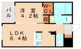 ロイヤルパークタウンＢ  ｜ 福岡県宗像市宮田１丁目（賃貸マンション1LDK・1階・32.36㎡） その2