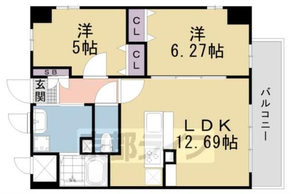 西大路新築ＰＪ 203｜京都府京都市南区吉祥院三ノ宮町(賃貸マンション2LDK・2階・52.60㎡)の写真 その2