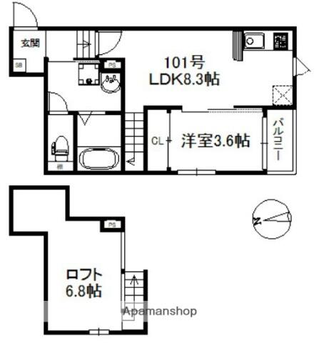 同じ建物の物件間取り写真 - ID:240028248118