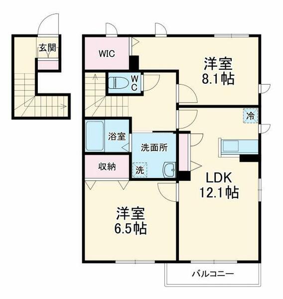 グリーンパール 201｜神奈川県秦野市緑町(賃貸アパート2LDK・2階・69.76㎡)の写真 その2