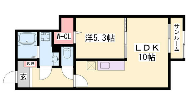 サンセール２　Ａ棟 102｜兵庫県高砂市阿弥陀町南池(賃貸アパート1LDK・1階・40.46㎡)の写真 その2