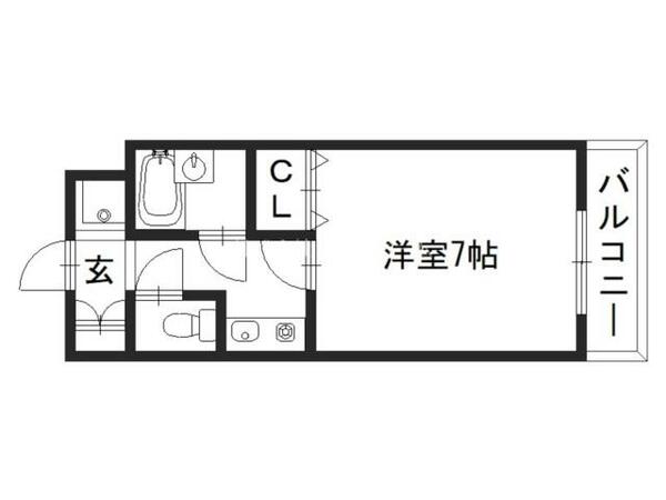 ヴェルデ桂 206｜京都府京都市西京区上桂北村町(賃貸マンション1K・2階・22.05㎡)の写真 その2