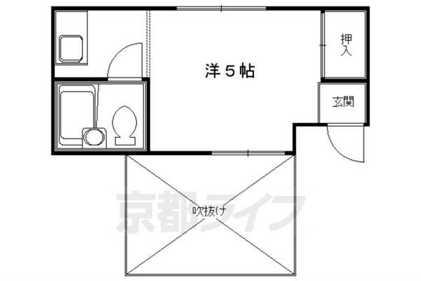 喜多源第２マンション 208｜京都府京都市伏見区京町北７丁目(賃貸マンション1K・2階・15.00㎡)の写真 その2