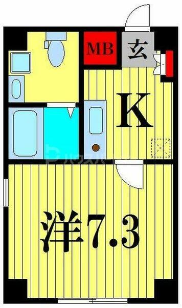 東京都葛飾区亀有５丁目(賃貸マンション1K・2階・22.87㎡)の写真 その2