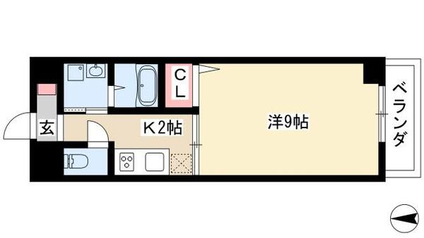 パラシオン車道西館 506｜愛知県名古屋市東区豊前町３丁目(賃貸マンション1K・5階・31.00㎡)の写真 その2