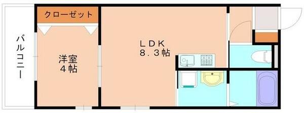 福岡県古賀市天神５丁目(賃貸アパート1LDK・3階・30.15㎡)の写真 その2