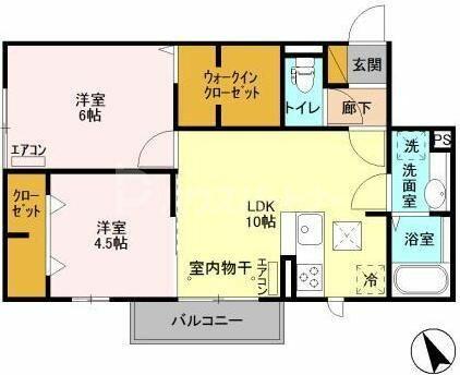 グランツ 303｜千葉県柏市大室１丁目(賃貸アパート2LDK・3階・50.17㎡)の写真 その2