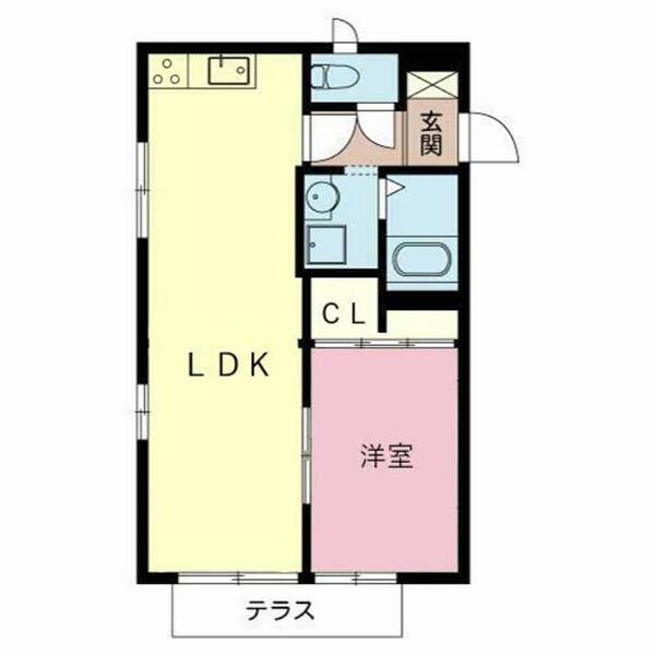 パークハイツさつき 0105｜大阪府摂津市鳥飼本町３丁目(賃貸アパート1LDK・1階・40.50㎡)の写真 その2