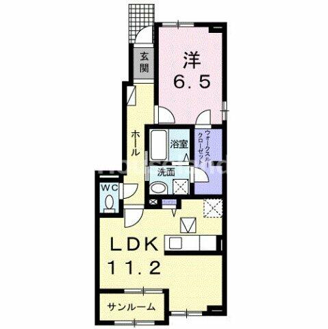 フォルトゥーナ 101｜和歌山県和歌山市湊５丁目(賃貸アパート1LDK・1階・50.13㎡)の写真 その2