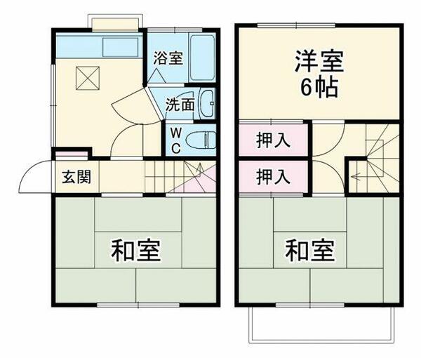 千葉県船橋市藤原１丁目(賃貸一戸建3DK・--・52.80㎡)の写真 その2