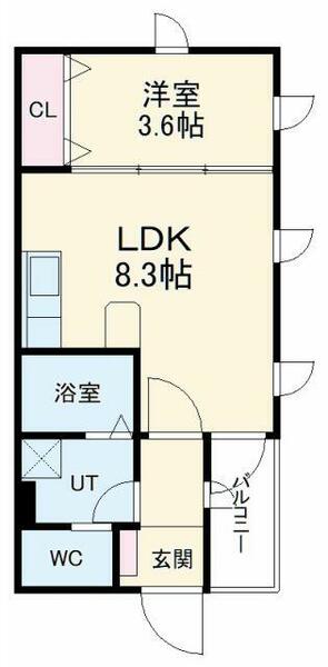 Ｃａｌｄｏ道徳公園　ｂ 102｜愛知県名古屋市南区道徳新町７丁目(賃貸アパート1LDK・1階・30.10㎡)の写真 その2