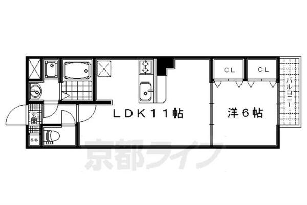 サニーコンフォート北山 102｜京都府京都市北区上賀茂薮田町(賃貸アパート1LDK・1階・39.63㎡)の写真 その2