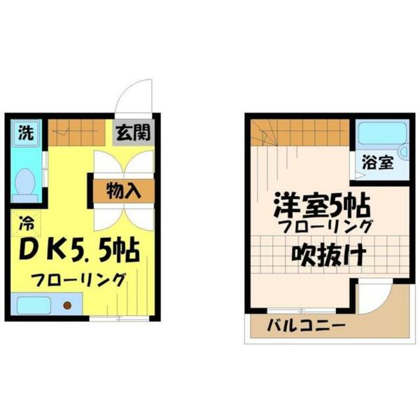 東京都調布市国領町５丁目(賃貸マンション1K・2階・23.60㎡)の写真 その2