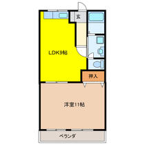 サンハイム桐山 105 ｜ 岐阜県大垣市上面４丁目（賃貸アパート1LDK・1階・44.55㎡） その2