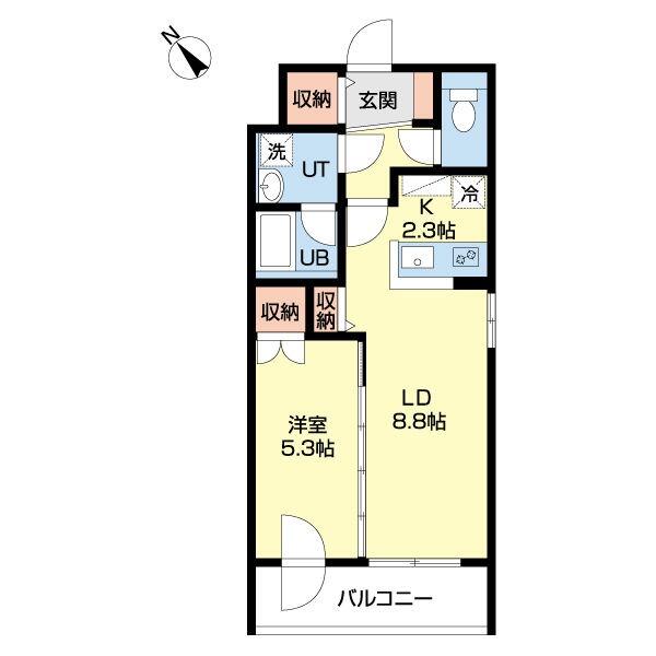 北海道札幌市白石区菊水八条３丁目(賃貸マンション1LDK・2階・39.90㎡)の写真 その2