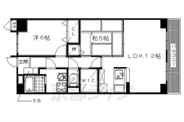 ロイヤルメドウ 310｜京都府京都市伏見区羽束師志水町(賃貸マンション2LDK・3階・60.17㎡)の写真 その2