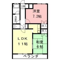 ＮＯＲＴＨ　ＬＡＮＤ　Ⅱ 3C ｜ 岐阜県岐阜市北島９丁目（賃貸アパート2LDK・3階・55.96㎡） その2