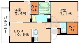 福岡県福岡市東区三苫７丁目（賃貸アパート2LDK・2階・53.76㎡） その2