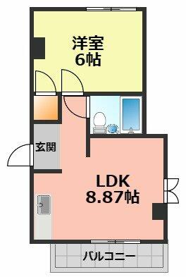 愛知県名古屋市西区山木２丁目(賃貸マンション1LDK・1階・30.98㎡)の写真 その2