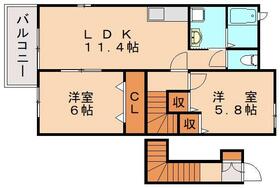 福岡県飯塚市目尾（賃貸アパート2LDK・2階・55.81㎡） その2