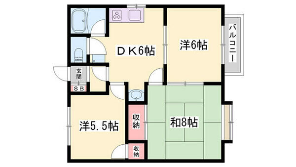 兵庫県高砂市米田町島(賃貸アパート3DK・2階・52.99㎡)の写真 その1