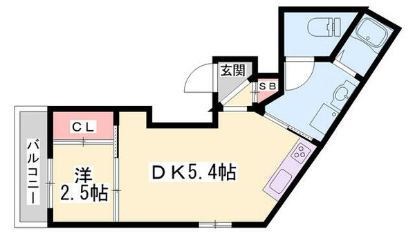兵庫県加古川市加古川町北在家(賃貸アパート1DK・1階・24.24㎡)の写真 その2