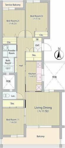 同じ建物の物件間取り写真 - ID:213099889703