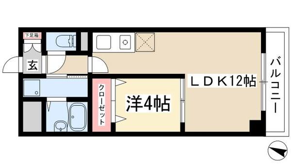 サンマール牛巻 504｜愛知県名古屋市瑞穂区牛巻町(賃貸マンション1LDK・5階・37.97㎡)の写真 その2