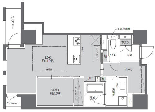 ザ・ウィーヴ南船場 301｜大阪府大阪市中央区南船場２丁目(賃貸マンション1LDK・3階・52.94㎡)の写真 その2