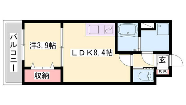 ジーメゾン加古川平岡町 101｜兵庫県加古川市平岡町新在家(賃貸アパート1LDK・1階・30.32㎡)の写真 その2