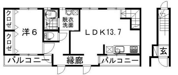 静岡県浜松市中央区幸２丁目(賃貸マンション1LDK・2階・54.40㎡)の写真 その2