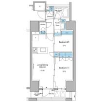 ルフォンプログレ大森山王 602 ｜ 東京都大田区山王３丁目（賃貸マンション2LDK・6階・44.00㎡） その2