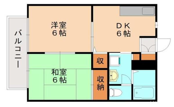 フレグランス光陽台｜福岡県福津市光陽台５丁目(賃貸アパート2DK・2階・35.51㎡)の写真 その2