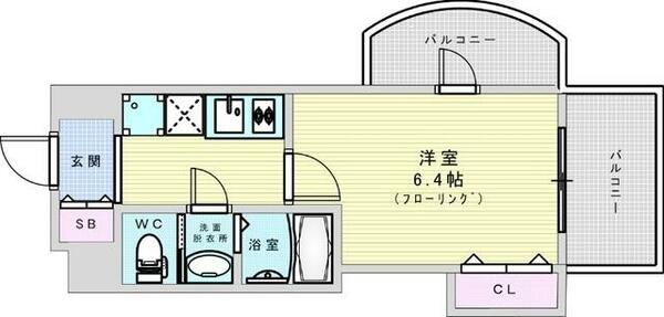 サムティ大阪ＣＩＴＹ　ＷＥＳＴ｜大阪府大阪市西淀川区野里２丁目(賃貸マンション1K・13階・22.88㎡)の写真 その2