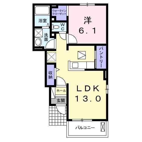 シャンプランテⅡ 103｜福島県二本松市油井字福岡(賃貸アパート1LDK・1階・45.77㎡)の写真 その2