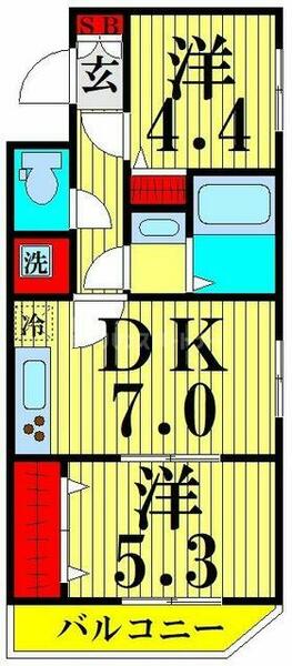アイル　プレミアム向島 301｜東京都墨田区東向島６丁目(賃貸マンション2DK・3階・40.89㎡)の写真 その2