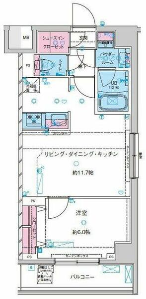 ＧＥＮＯＶＩＡ鐘ヶ淵 705｜東京都墨田区墨田２丁目(賃貸マンション1LDK・7階・41.40㎡)の写真 その2