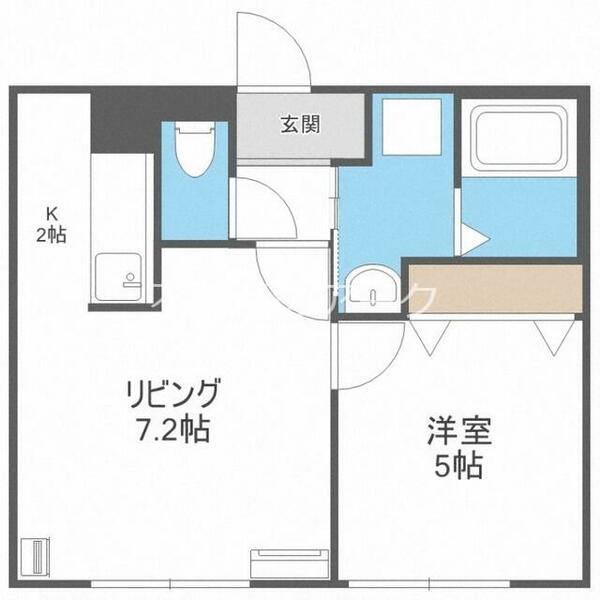 Ｐｒｉｍａｖｅｒａ 205｜北海道札幌市手稲区手稲本町三条３丁目(賃貸マンション1LDK・2階・33.51㎡)の写真 その2