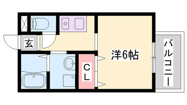 クレール 106｜兵庫県三木市宿原(賃貸アパート1K・1階・23.77㎡)の写真 その2