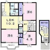 鳥取県鳥取市興南町（賃貸アパート3LDK・2階・65.57㎡） その2