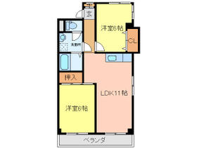 プレジデントハイツ新浜  ｜ 徳島県徳島市西新浜町１丁目（賃貸マンション2LDK・3階・49.78㎡） その2